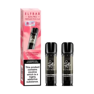 Elf bar elfa pro pre filled disposable vape pod strawberry raspberry
