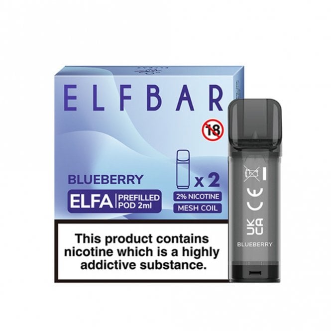 Blueberry nic salt e liquid pods elfa series 2 x 2ml p8088 22793 medium