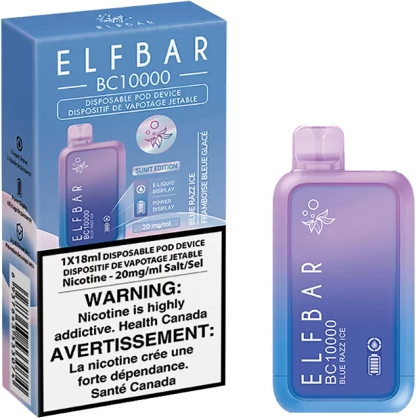 Elfbar bc10000 disposable vape blue razz ice