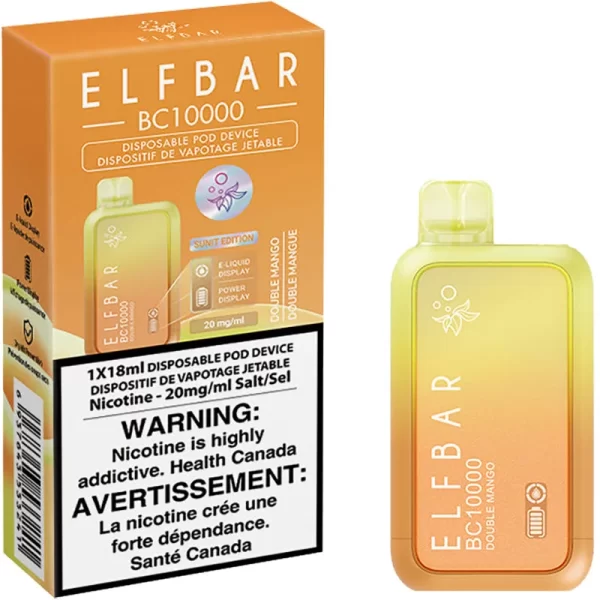 Elfbar bc10000 disposable vape double mango