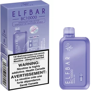 Elfbar bc10000 disposable vape grape ice