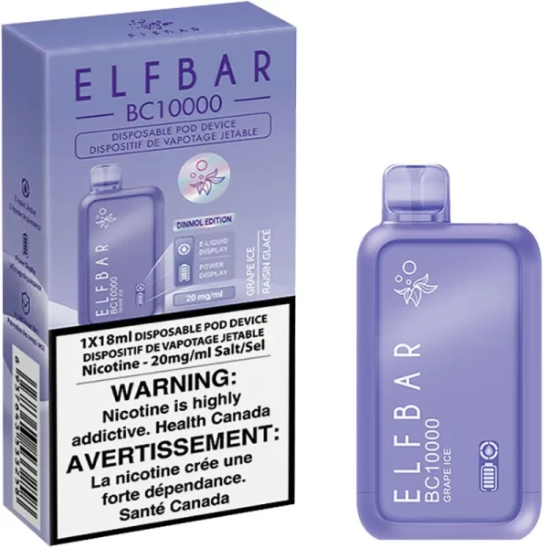 Elfbar bc10000 disposable vape grape ice