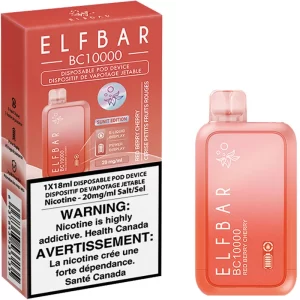 Elfbar bc10000 disposable vape red berry swirl