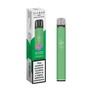 Kiwi passion fruit guava elf bar 600 prefilled pod kit 600x600