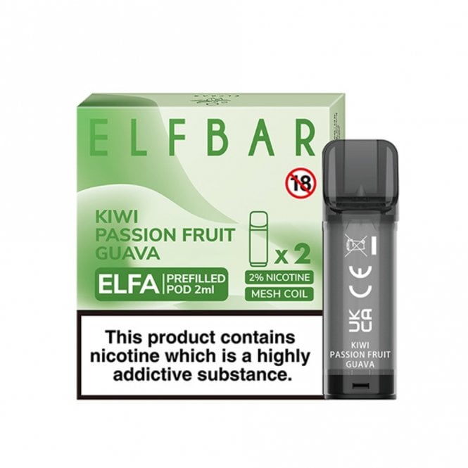 Kiwi passion fruit guava nic salt e liquid pods elfa series 2 x 2ml p8095 22789 medium