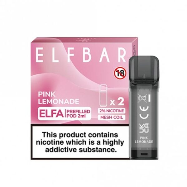 Pink lemonade nic salt e liquid pods elfa series 2 x 2ml p8096 22800 medium