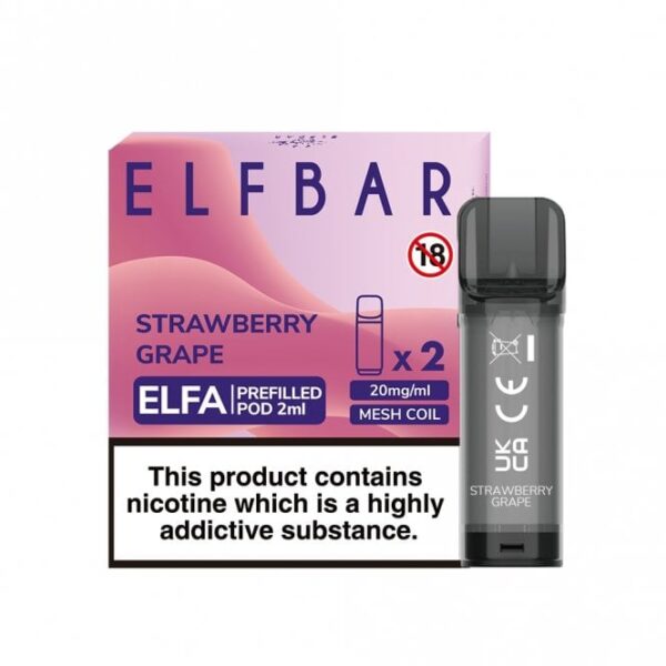Strawberry grape nic salt e liquid pods elfa series 2 x 2ml p8655 22797 medium