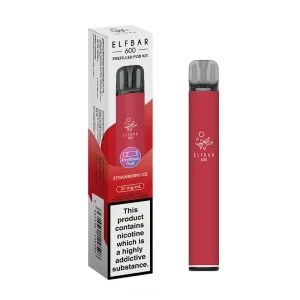 Strawberry ice elf bar 600 prefilled pod kit 600x600