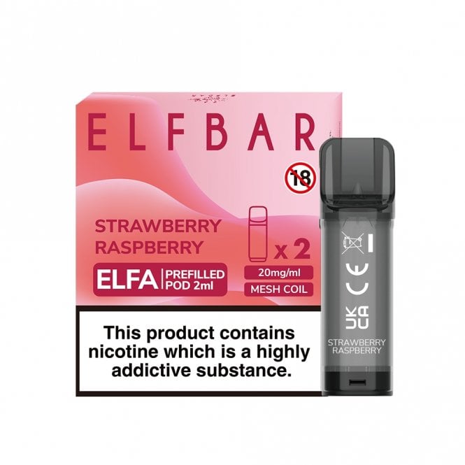 Strawberry raspberry nic salt e liquid pods elfa series 2 x 2ml p8654 22799 medium